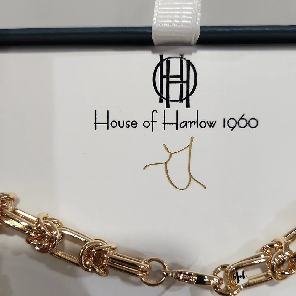 ✨️▪️House of Harlow ▪️1960 gorgeous chain Link Gold Tone 17